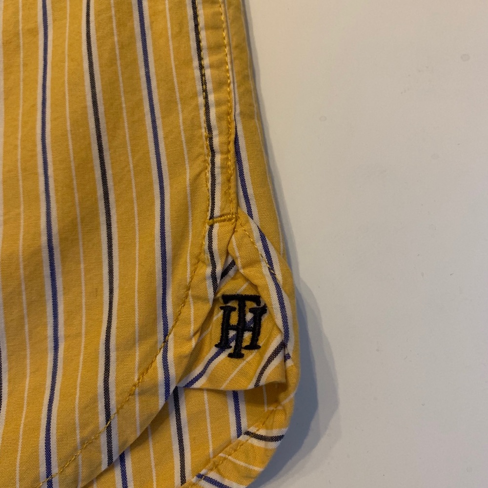 Tommy Hilfiger Yellow Blue Striped Dress Shirt - Picture 2 of 4